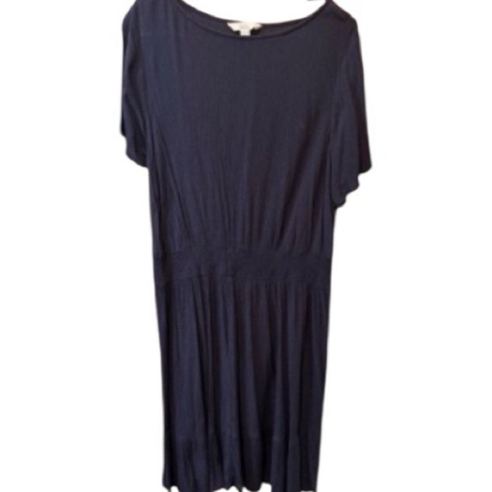 Croft & Barrow Floral Dress Midi Short Sleeve Blue
OX